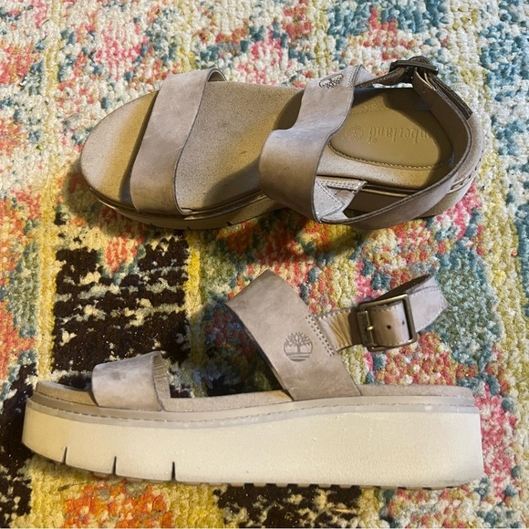 Timberland Women's Safari Dawn 2-Band Sandals in Taupe Gray size 7.5 - Picture 1 of 5